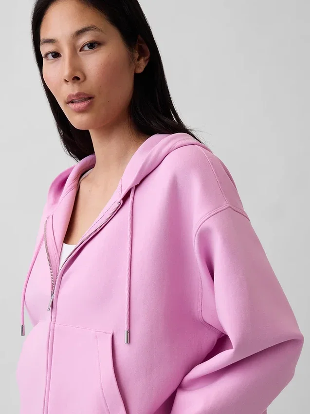 Bluza z kapturem GapFit Oversized z zamkiem