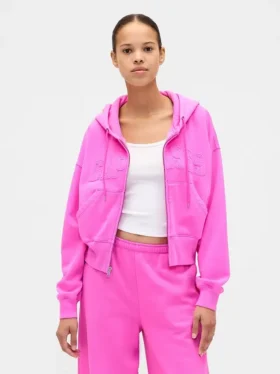 Bluza z kapturem i zamkiem błyskawicznym z logo Vintagesoft 1969