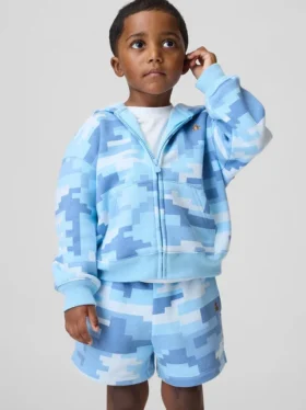 Bluza z kapturem i zamkiem Vintagesoft Camo dla Niemowląt i Maluchów