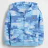 Bluza z kapturem i zamkiem Vintagesoft Camo dla Niemowląt i Maluchów