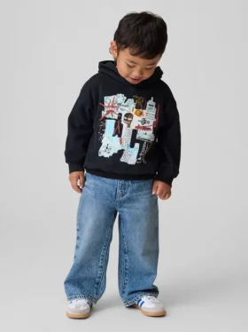 Bluza z kapturem Jean-Michel Basquiat dla małych dzieci z serii Vintagesoft