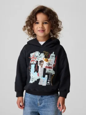 Bluza z kapturem Jean-Michel Basquiat dla małych dzieci z serii Vintagesoft