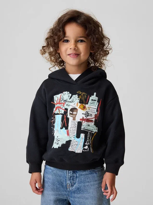 Bluza z kapturem Jean-Michel Basquiat dla małych dzieci z serii Vintagesoft