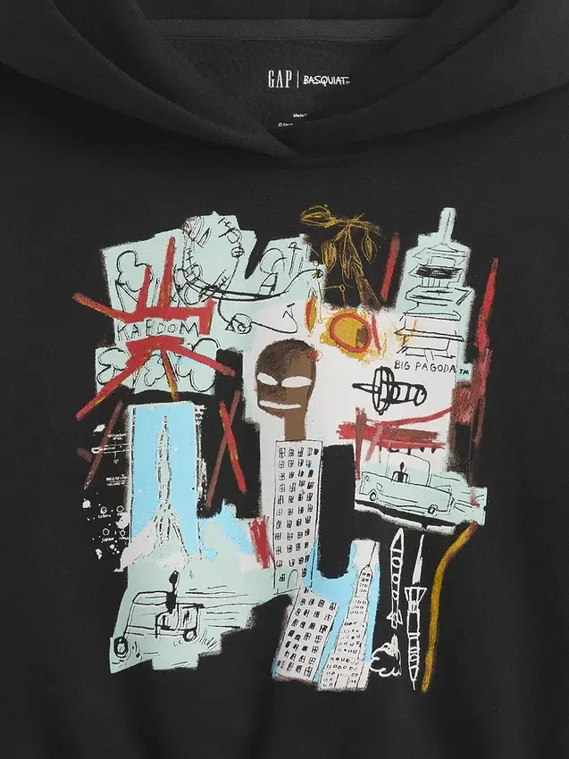 Bluza z kapturem Jean-Michel Basquiat dla małych dzieci z serii Vintagesoft