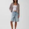Bluza z kapturem o luźnym kroju, w 100% z bawełny, zapinana na zamek