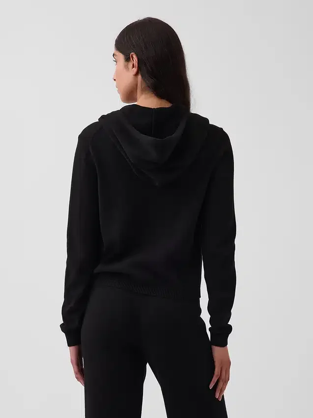 Bluza z kapturem o luźnym kroju, w 100% z bawełny, zapinana na zamek