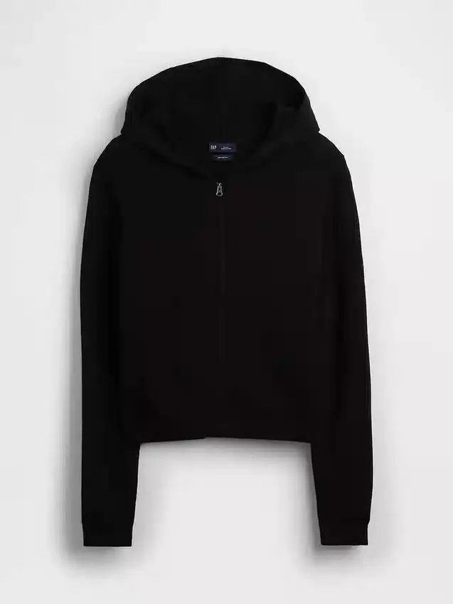 Bluza z kapturem o luźnym kroju, w 100% z bawełny, zapinana na zamek