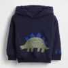 Bluza z kapturem Vintagesoft Dino-Pocket dla Niemowląt i Maluchów