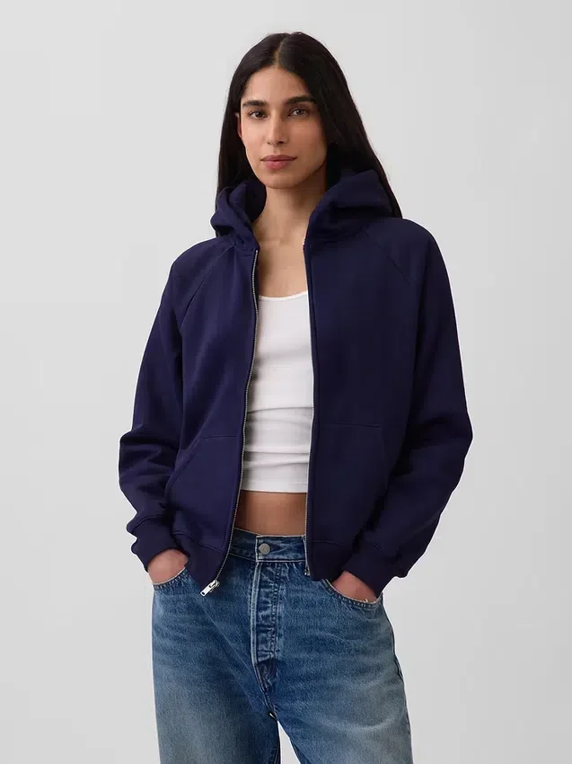 Bluza z kapturem Vintagesoft na zamek