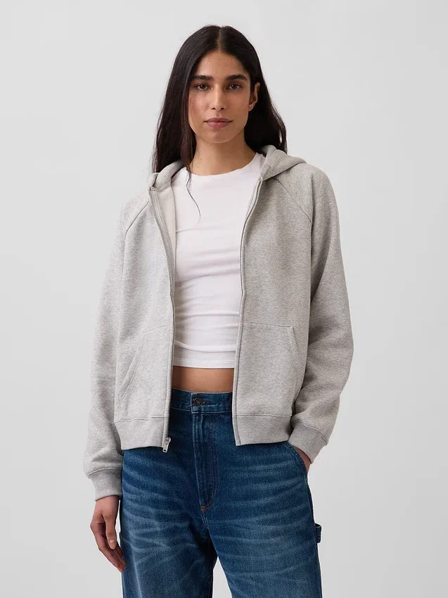 Bluza z kapturem Vintagesoft na zamek