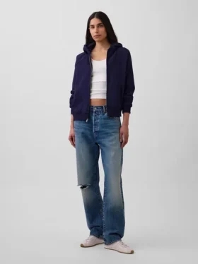 Bluza z kapturem Vintagesoft na zamek