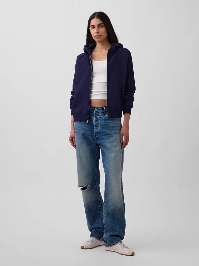 Bluza z kapturem Vintagesoft na zamek