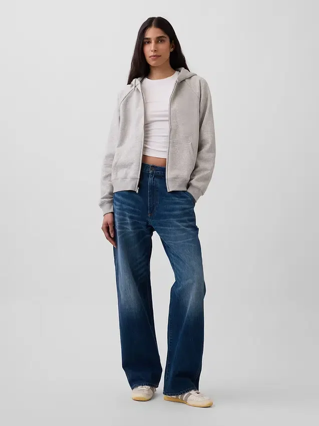 Bluza z kapturem Vintagesoft na zamek