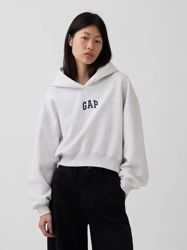 Bluza z kapturem Vintagesoft Oversized Crop Logo