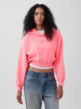 Bluza z kapturem Vintagesoft Oversized Crop Logo