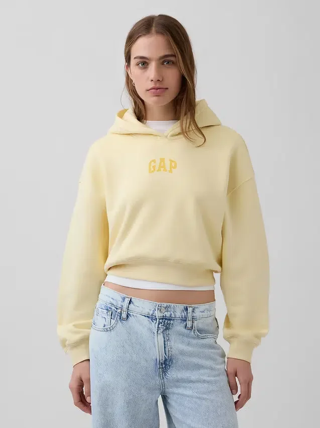 Bluza z kapturem Vintagesoft Oversized Crop Logo