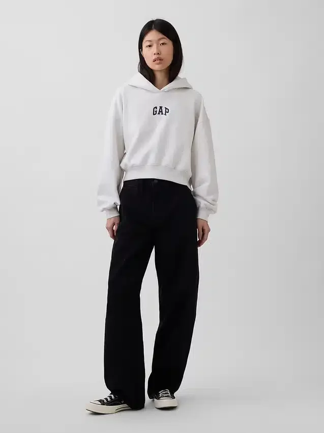 Bluza z kapturem Vintagesoft Oversized Crop Logo