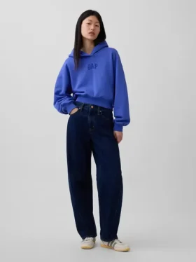 Bluza z kapturem Vintagesoft Oversized Crop Logo