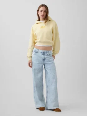 Bluza z kapturem Vintagesoft Oversized Crop Logo