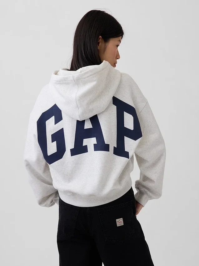 Bluza z kapturem Vintagesoft Oversized Crop Logo