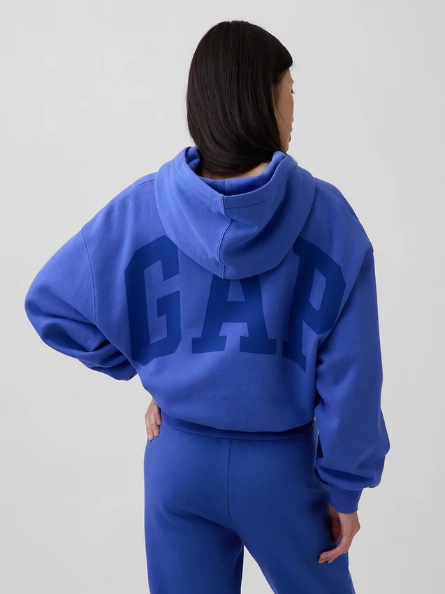 Bluza z kapturem Vintagesoft Oversized Crop Logo