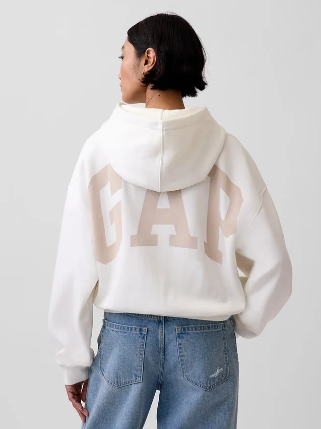 Bluza z kapturem Vintagesoft Oversized Crop Logo