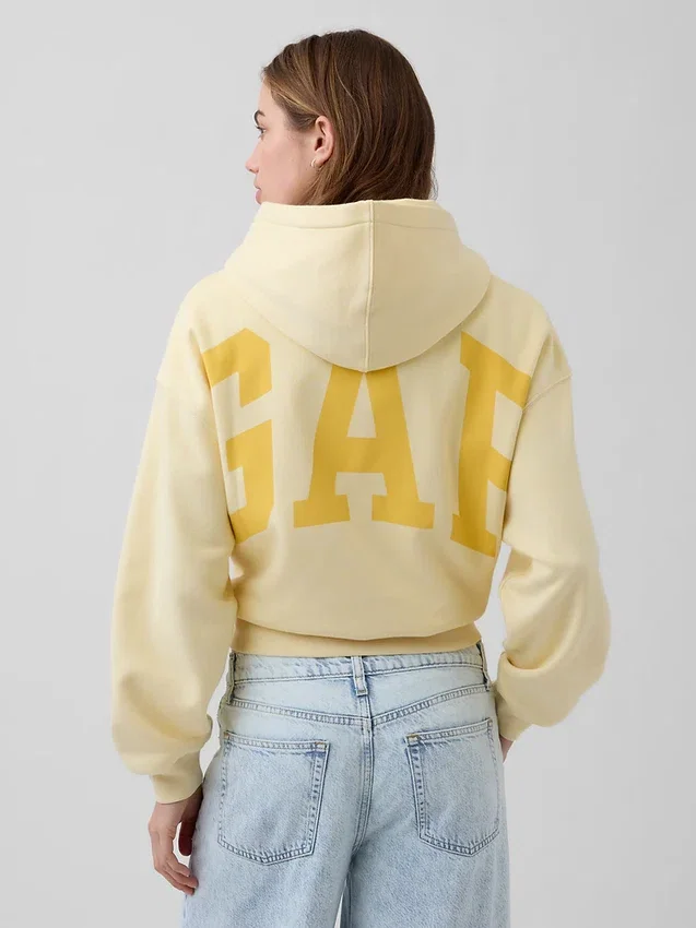 Bluza z kapturem Vintagesoft Oversized Crop Logo