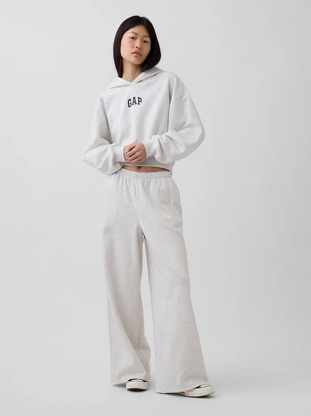 Bluza z kapturem Vintagesoft Oversized Crop Logo