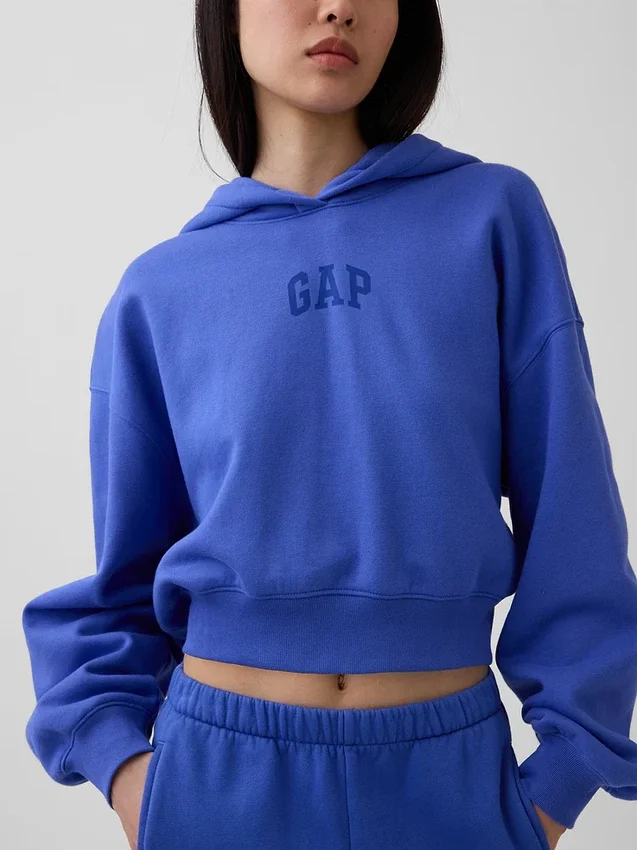 Bluza z kapturem Vintagesoft Oversized Crop Logo