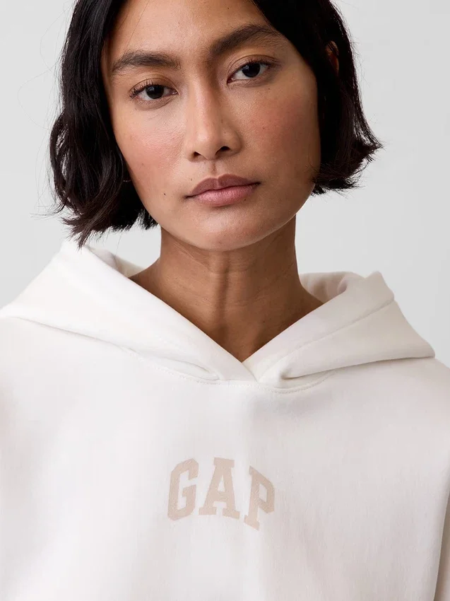Bluza z kapturem Vintagesoft Oversized Crop Logo