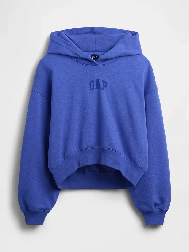 Bluza z kapturem Vintagesoft Oversized Crop Logo