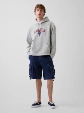 Bluza z kapturem Vintagesoft Oversized z logo Americana