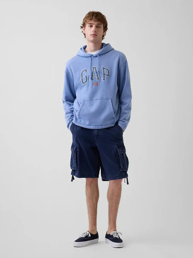 Bluza z kapturem Vintagesoft Oversized z logo Americana