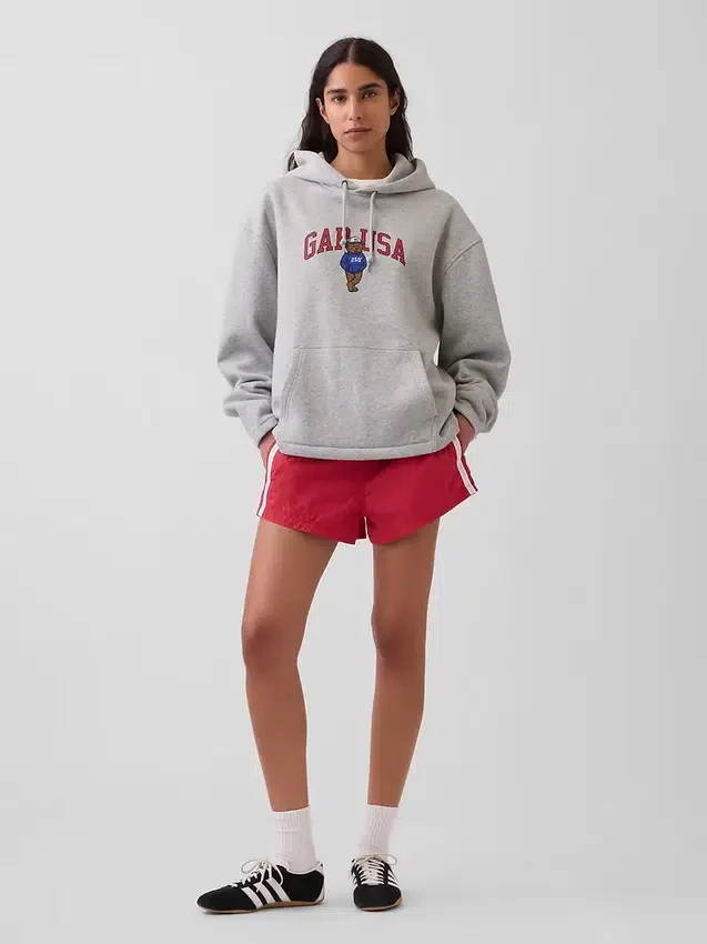 Bluza z kapturem Vintagesoft Oversized z logo Americana