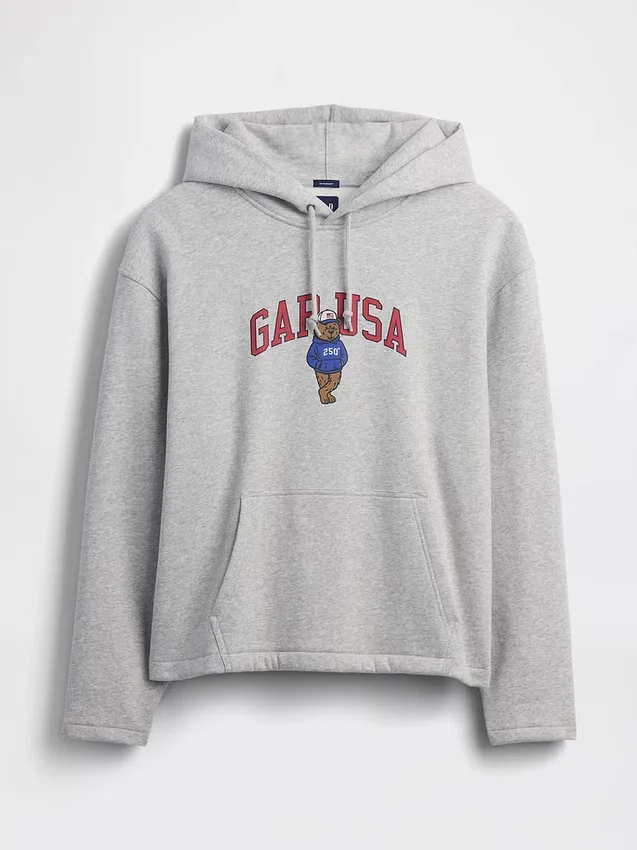 Bluza z kapturem Vintagesoft Oversized z logo Americana