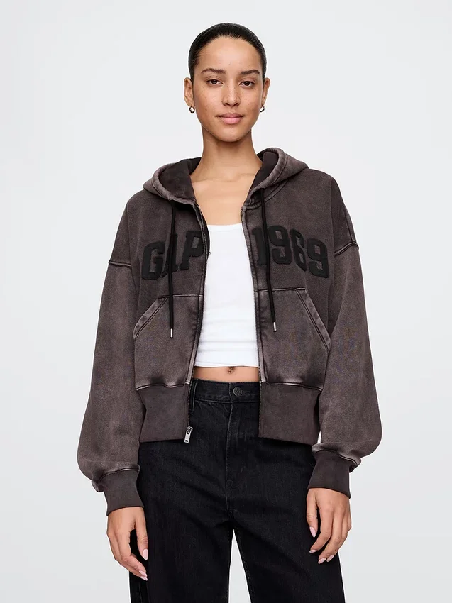 Bluza z kapturem Vintagesoft Wedge Zip