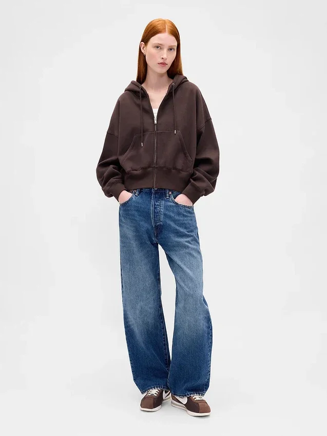 Bluza z kapturem Vintagesoft Wedge Zip