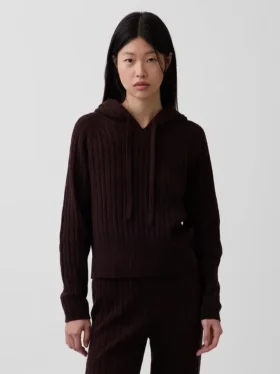 Bluza z kapturem z miękkiej dzianiny CashSoft o luźnym kroju