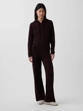 Spodnie sweterkowe z dzianiny typu „cable-knit” z serii CashSoft