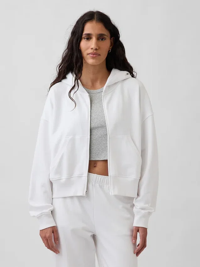 Bluza z kapturem z miękkiej dzianiny frotte „Vintage”