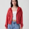 Bluza z kapturem z miękkiej dzianiny frotte „Vintage”