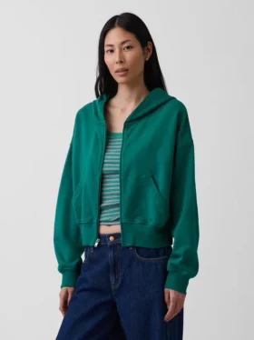 Bluza z kapturem z miękkiej dzianiny frotte „Vintage”