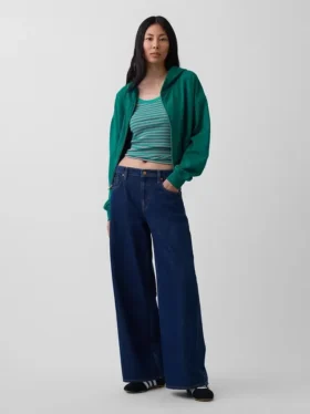 Bluza z kapturem z miękkiej dzianiny frotte „Vintage”