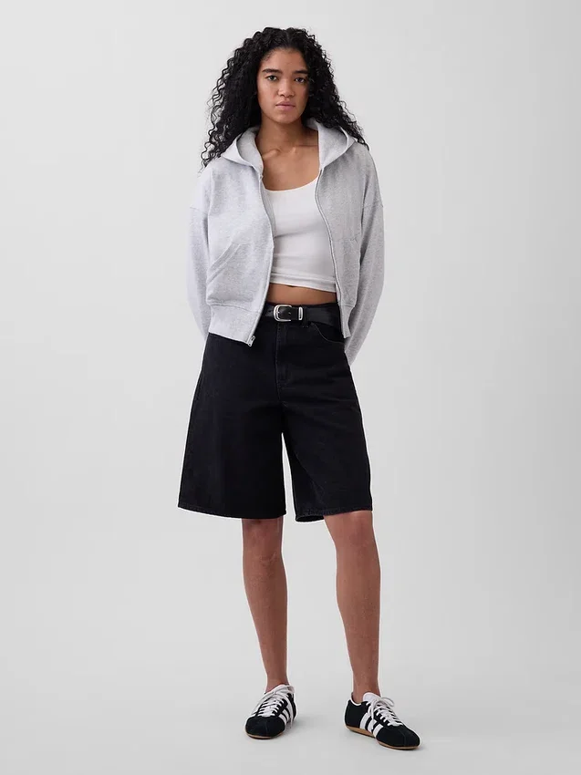 Bluza z kapturem z miękkiej dzianiny frotte „Vintage”