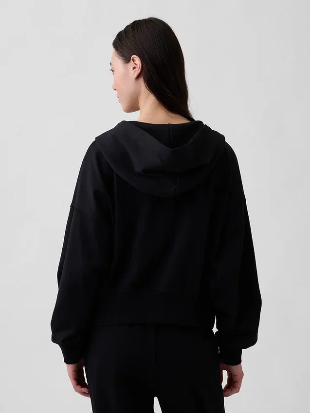 Bluza z kapturem z miękkiej dzianiny frotte „Vintage”