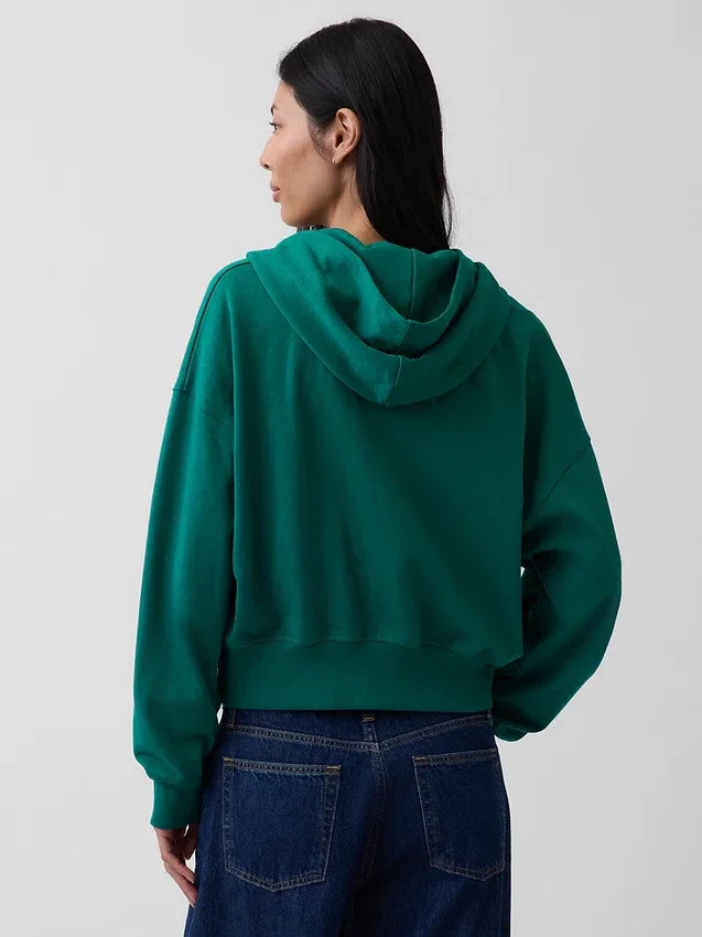 Bluza z kapturem z miękkiej dzianiny frotte „Vintage”