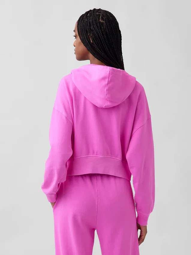 Bluza z kapturem z miękkiej dzianiny frotte „Vintage”