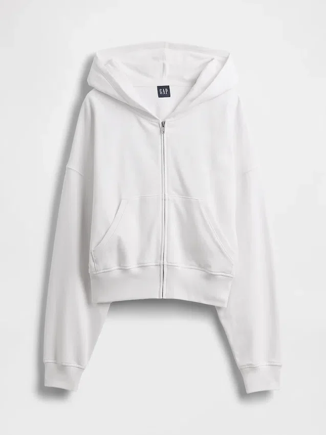 Bluza z kapturem z miękkiej dzianiny frotte „Vintage”