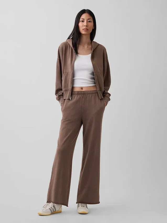 Bluza z kapturem z miękkiej dzianiny frotte „Vintage”