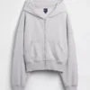 Bluza z kapturem z miękkiej dzianiny frotte „Vintage”